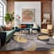World Rug Gallery Modern Geometric Circular Harmony Non Shedding Soft Area Rug 5' x 7' Yellow 393YELLOW5x7 - alternate 6